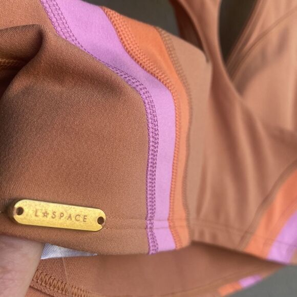L*Space Wyatt Racerback Sports Bra in Color Putty Size: L NWT - Picture 11 of 14